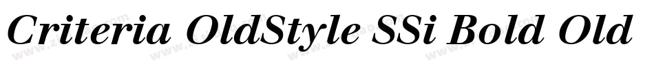 Criteria OldStyle SSi Bold Old Style Figures字体转换